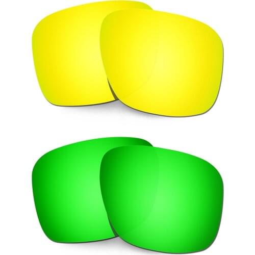 HKUCO Polarized Replacement Lenses For Holbrook XL Sunglasses Gold/Green 2 Pairs