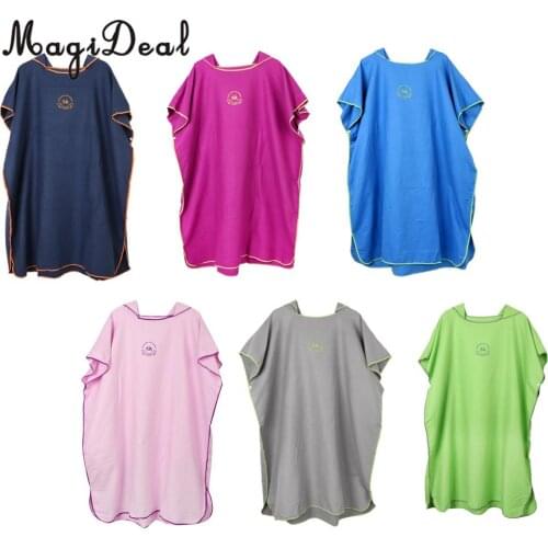 Kids Water Absorbent Microfiber Surf Beach Poncho Wetsuit Changing Robe Towel & Hood for Unisex Children Boys Girls - 6 Colors