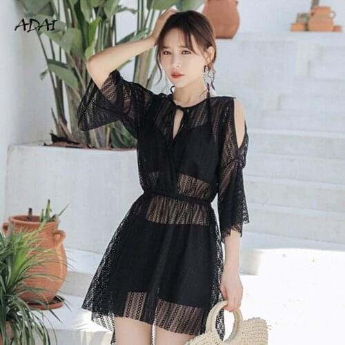 Sexy See Through High Waist Bikini 2021 Womens Bathing Suits Summer Suit 3 Piece Set Women Sport Swimsuit Cover Up Beachwear