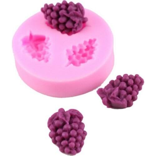 DIY Fruit Grape Round Flip Sugar Cake Silicone Baking Molds Kitchen Gadgets 1 PCS