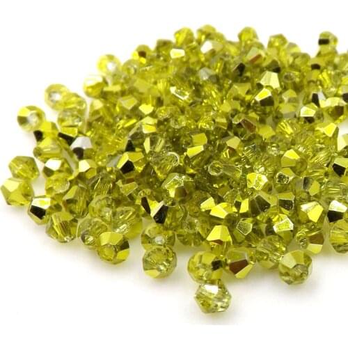 #5301 4mm 1000pcs Glass Crystals Beads Bicone Faceted Bead loose Spacer Beads DIY Jewelry Making [baking color]