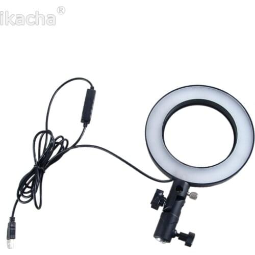 Camera Photo Video 16cm LED Ring Flash Light Lamp with Ball Head for Portrait Photography Video Camera Phone Tripod