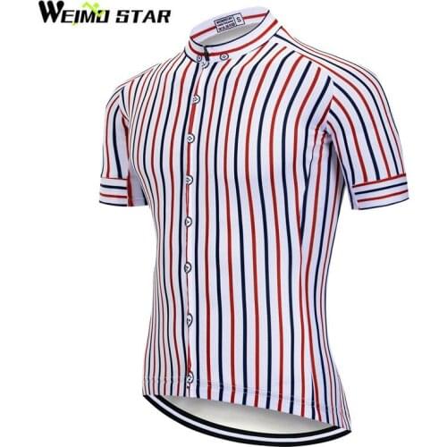 Weimostar Red-Blue Cycling Jersey 2018 pro team Cycling Clothing Maillot Ciclismo Summer mtb Bike Jersey Downhill Bicycle Shirt