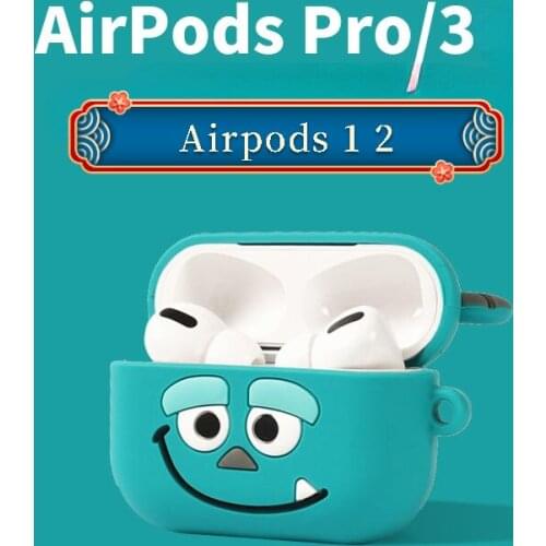 2021 Disney Hair Monster for Airpods Pro 1/2/3 Cover Protective Earphone Cases Headphones Funda Protective For Airpods Co Case