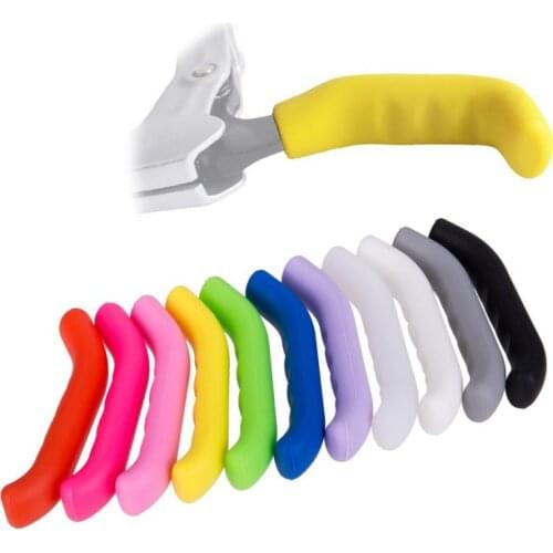1pair Bicycle Brake Handle Lever Silicone Sleeve Cover Fixed Gear Universal Type Brake Lever Protection Cover Cycling