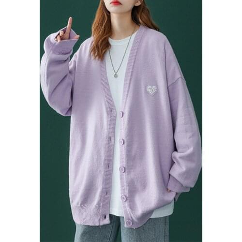 Legible Casual Long Knitted Cardigan Female Autumn Winter Loose Sweater Cardigan Women Basic Womens Sweaters