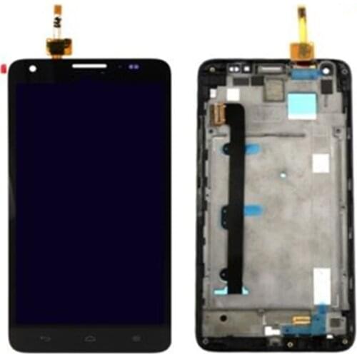 For Huawei Honor 3X G750 Black Full LCD Display Panel + Touch Screen Digitizer Assembly With Frame Housing Bezel