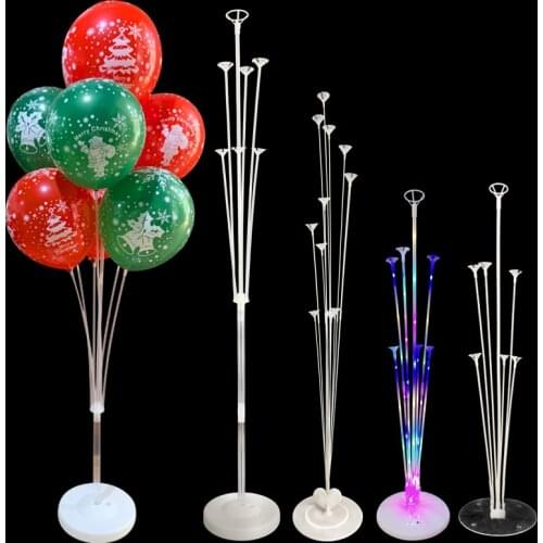 1Set 7 Tube Birthday Balloon Holder Column Christmas Balloons Stand Latex Ballons Birthday Party Wedding Decor 2022 New Year