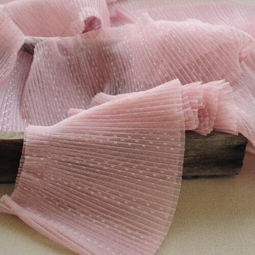 1M High Quality Lace Fabric Tulle 15cm Lace Ribbon Sewing Trim Guipure Dot Elastic Lace Fabric For Wedding Dresses dentelle PQ6