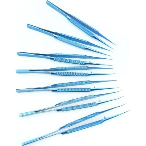 14cm Ophthalmic Tweezer Titanium Micros Forceps Straight/Curved /angled Tweezers Platforms Ophthalmic Instruments
