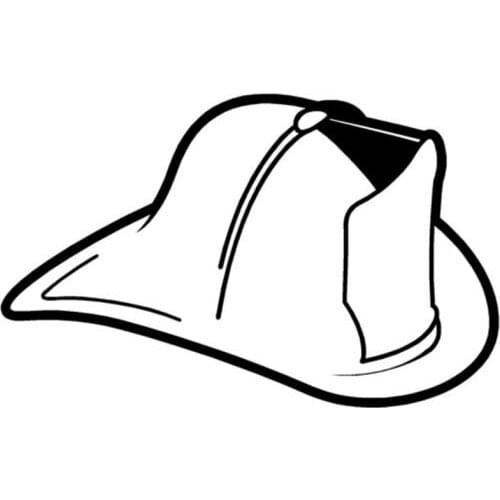 15.1cm*9.5cm Firefighter Hat Creative Cartoon Car Sticker Vinyl Decor Decal