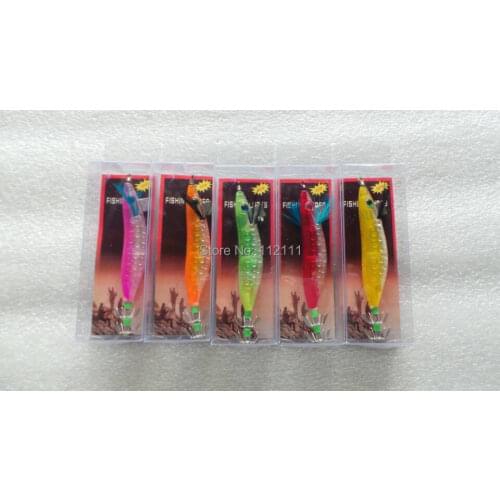 20pcs laser Fishing Lures Baits Squid Egi Shrimp jigs Hooks.8cm 9g