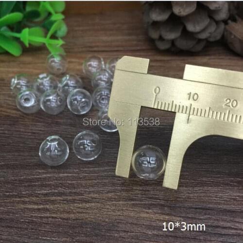 50pieces per lot 10mm glass globe with 3mm hole Glass bottle empty vial pendant jewelry findings