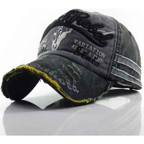 Hot 100% Washed Cotton Baseball Cap Snapback Caps Retro Letter Bone Hats For Men Women Gorras Hombre Dad Casual Casquette