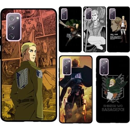 Erwin Smith Attack on Titan Soft Case For Samsung Galaxy S21 Ultra S20 FE Note 20 Note 10 Plus S8 S9 S10 Phone Cover