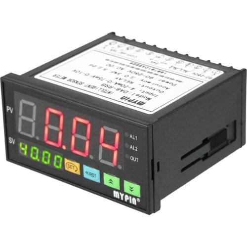 Mypin Digital Sensor Meter Multi-Functional Intelligent Led Display 0-75Mv/4-20Ma/0-10V 2 Relay Alarm Output Da8-Rrb