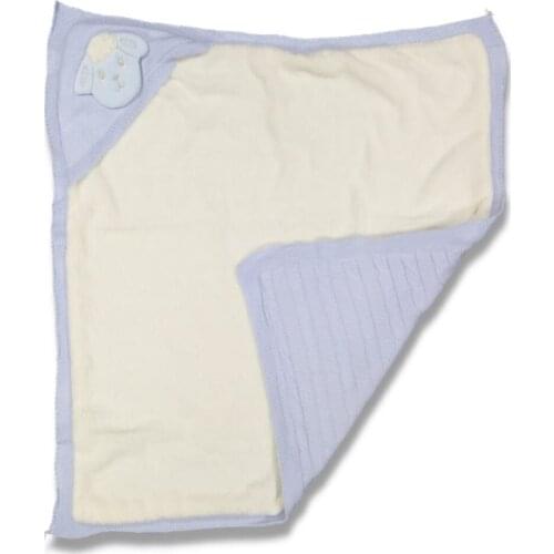 Welsoft lamb Organic cotton knitted baby blanket