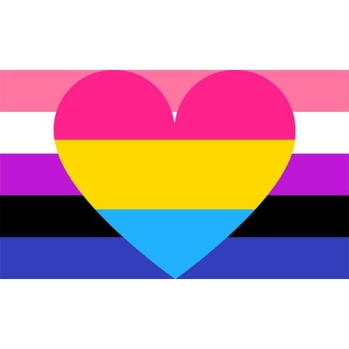 Yehoy 90x150cm Genderfluid Pansexual Combo LGBT Flag