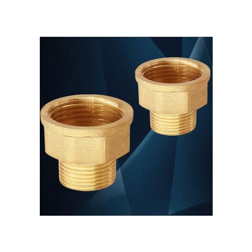 2pcs 1" Male -1" Female Brass Pipe Adapter Coupler Connector