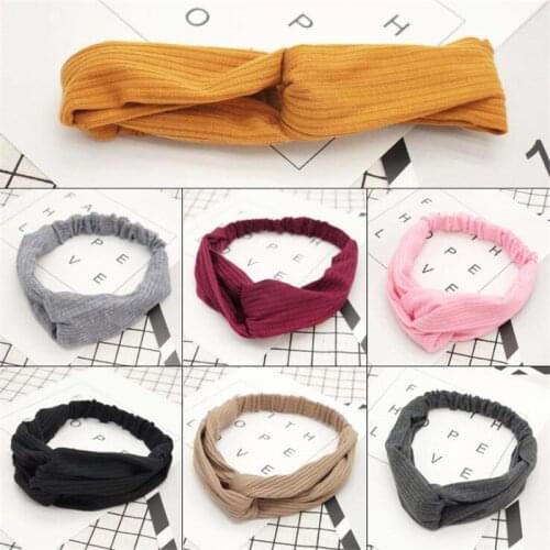 Fashion Knitted Knot Headband Turban Elastic Hair bands Headwrap Hair Accessories for Women Girls Hairband Bandanas Accessories