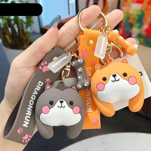 Cartoon Original Keychain Keychain Keychain Dog Simple Japanese Pendant Lovely Ins Girl Friend Bag Pendant