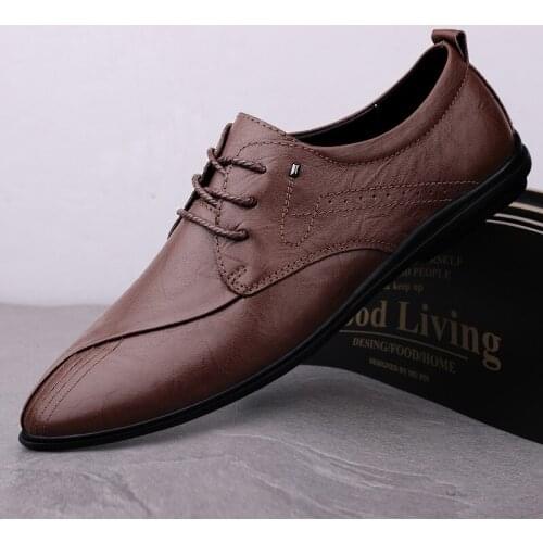 Causal Shoes For Men Zapatos Hombre Casual Shoes Men Leather Sapatos Fashion Man 2020 Black Sapato Masculino Casuales