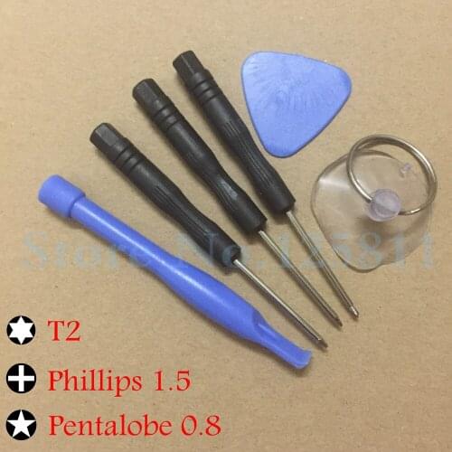 6 IN 1 Repair Opening Tool Kit With T2 5 Point Star Pentalobe Torx Screwdriver FOR iPhone vivo oppo HuaWei