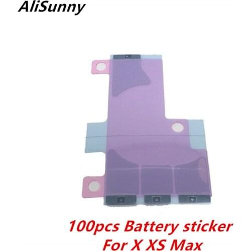 AliSunny 100pcs Battery Sticker for iPhone X XS 5.8'' XS Max 6.5'' 3M Tape Double Glue Adhesive Strip Replacement Parts