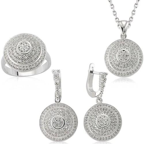 Original silver , Zircon Stony Set ,Most Special Jewelry Sets Suitable and Quality Products Types
