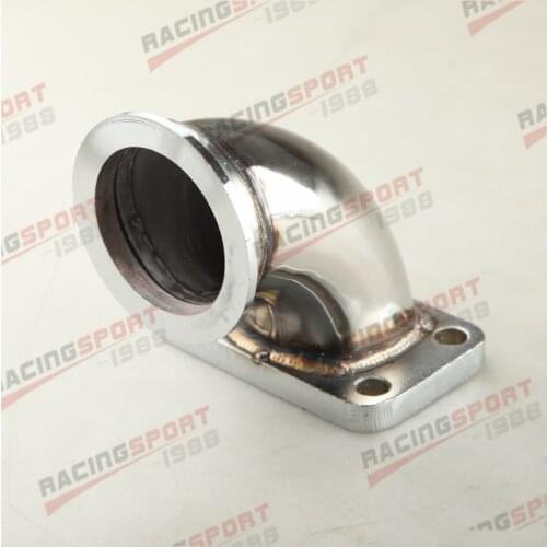 Stainless Steel T3 Turbo Charger Flange Adapter 90 Degree Elbow Fit 2.5" pipe