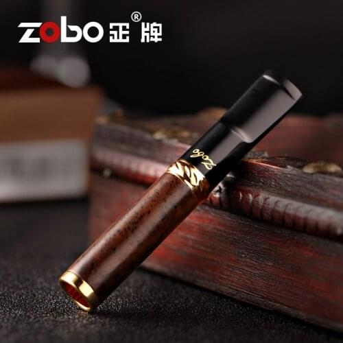 Portable Smoking Pipe Sandalwood Wood Delicate Smoking Tobacco Pipe Filter Cigarette Holder