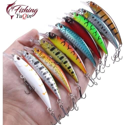 1PCS Laser Slowly Sinking Minnow Fishing Lure 80mm 9g Artificial Japan Hard Bait Bass Pike Wobblers Crankbait Carp Fishing