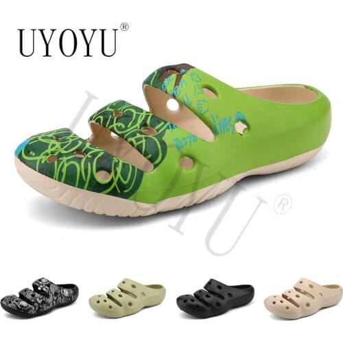 Unisex 35~46 2021 Summer Fashion Sandals Men Clogs Slippers Soft Bottom Beach Sandals Mens Clog Sandals Comfortable Breathable