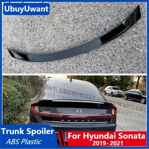 Rear Trunk Spoiler for Hyundai New Sonata 2019 2020 2021 Abs Plastic Gloosy Black Car Spoiler for Sonata 10 Wing Tail Decoration