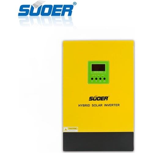 Suoer 5000w 230V 48V hybrid off grid pure sine wave solar inverter built-in MPPT charge controller
