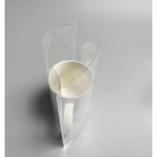 Clear Sublimation Shrink Wrap Heat Shrink Film Transfer Printing Sleeve for 11oz Ceramic White Mug with Hand