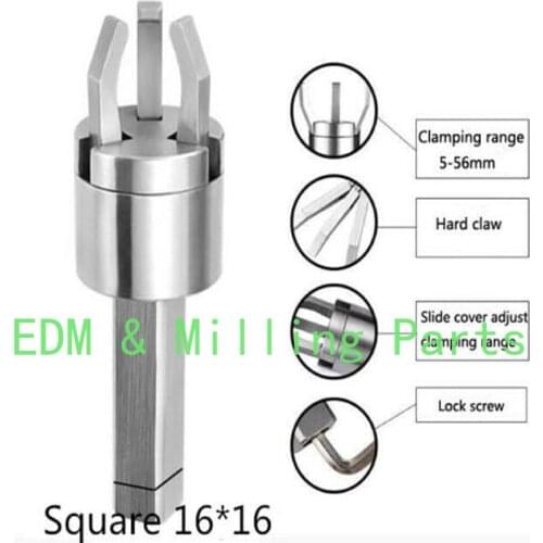 CNC Lathe Bar Puller Automatic Lathe Feeder Pulling Claw Square Handle 16*16mm For Bridgeport Mill Part