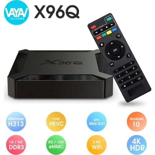 Tv Box Android X96Q with factory price Quad Core 2.4G 4k 1GB 8GB / 2GB 16GB smart tv android ott box in Set Top Box