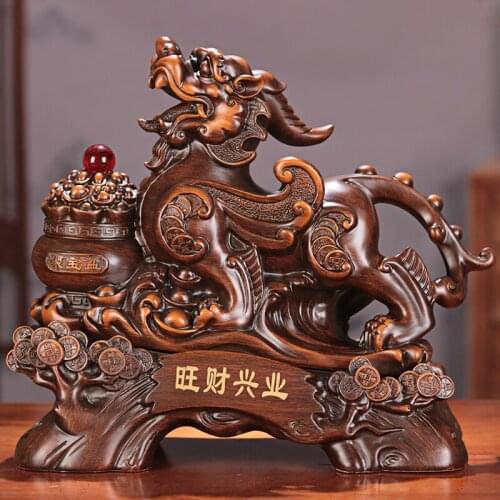 Lucky Pixiu Ornaments Wangcai Piqiu Living Room Wine Cabinet Office Desktop Cash Register Decoration Opening Gift Ornaments