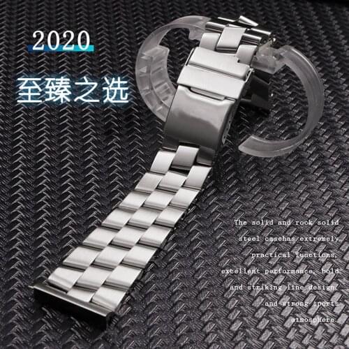 High quality 24mm 316L Silver Stainless Steel Watchband For Breitling Super AVENGER Watch Bracelet Mans Solid Band Free tools