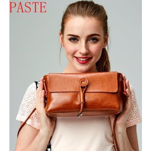 Hot sale 2016 women messgeger 100% genuine leather flap shoulder bags female bag high quality real skin vintage style handbags