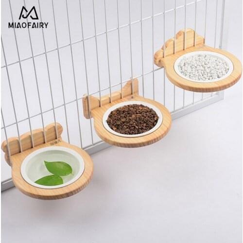2021 New Ceramics Pet Hanging Bowl Can Hang Stationary Dog Cage Bowls Durable Small Dogs Cat Feeder Water Food Bowl Pet Supplies