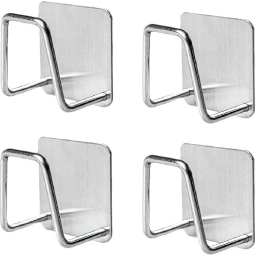 4Pcs Sponge Holders,Strong Adhesion Rustproof & Waterproof Small Sponge Holder for Kitchen Sink,Caddy,Brush & Pot Lid