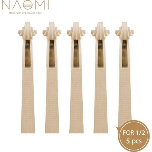 NAOMI 5pcs/1set Violin Neck Hand Carved Maple Wood Violin Parts For 1/2 Violin Stringed Instruments