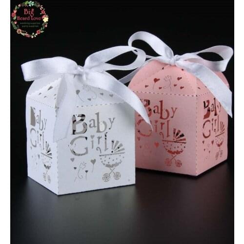 Big Heard Love 50pcs/lots Baby Shower favors Candy Box souvenirs-baby-shower birthday party decorations kids party supplies