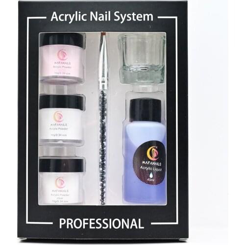 75/1000ml acrylic-liquid,40ml liquid+acrylic powder set for professional nail salon with nail brush,form,cup manicure system&GY1