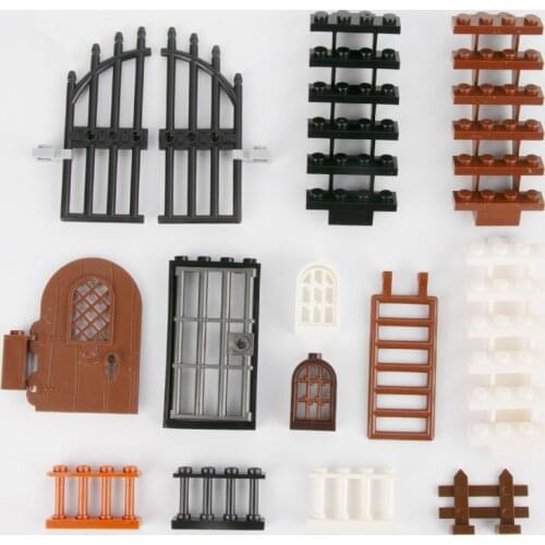 City Accessories Friends House Building Blocks Door Window Castle Hotel Fence Stairs MOC Brick Bricks Toys Compatible Parts C160