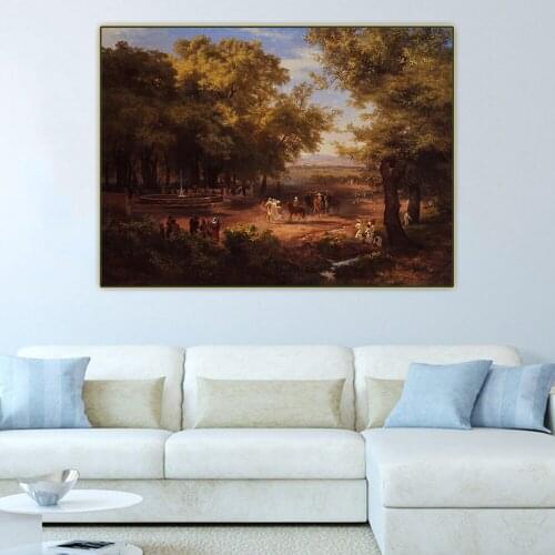 Citon Jose Maria Velasco《The Mexico City Alameda》Canvas Oil Painting Art Poster Picture Wall Background Decor Home Decoration