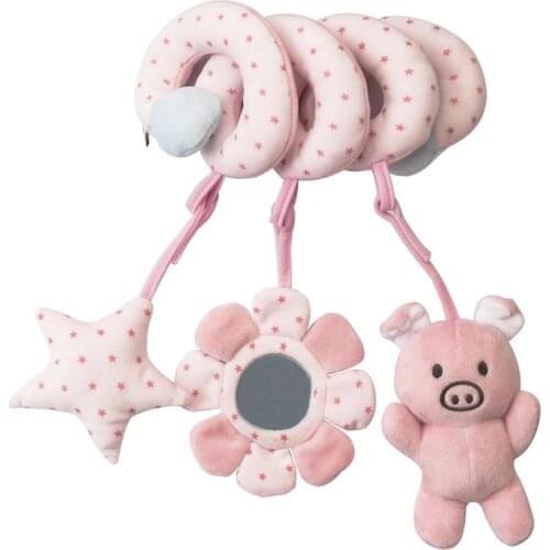 Baby Bed Hanging Toy Baby Pram Crib Spiral Plush Toys Infant Stroller Toy Pendant Interactive Toys Educational Toys