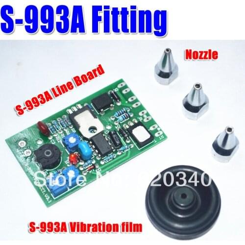 Free shipping S-993A Electric Vacuum Gun Fitting 3/pcs Nozzle + Line Board + Vibration film/set